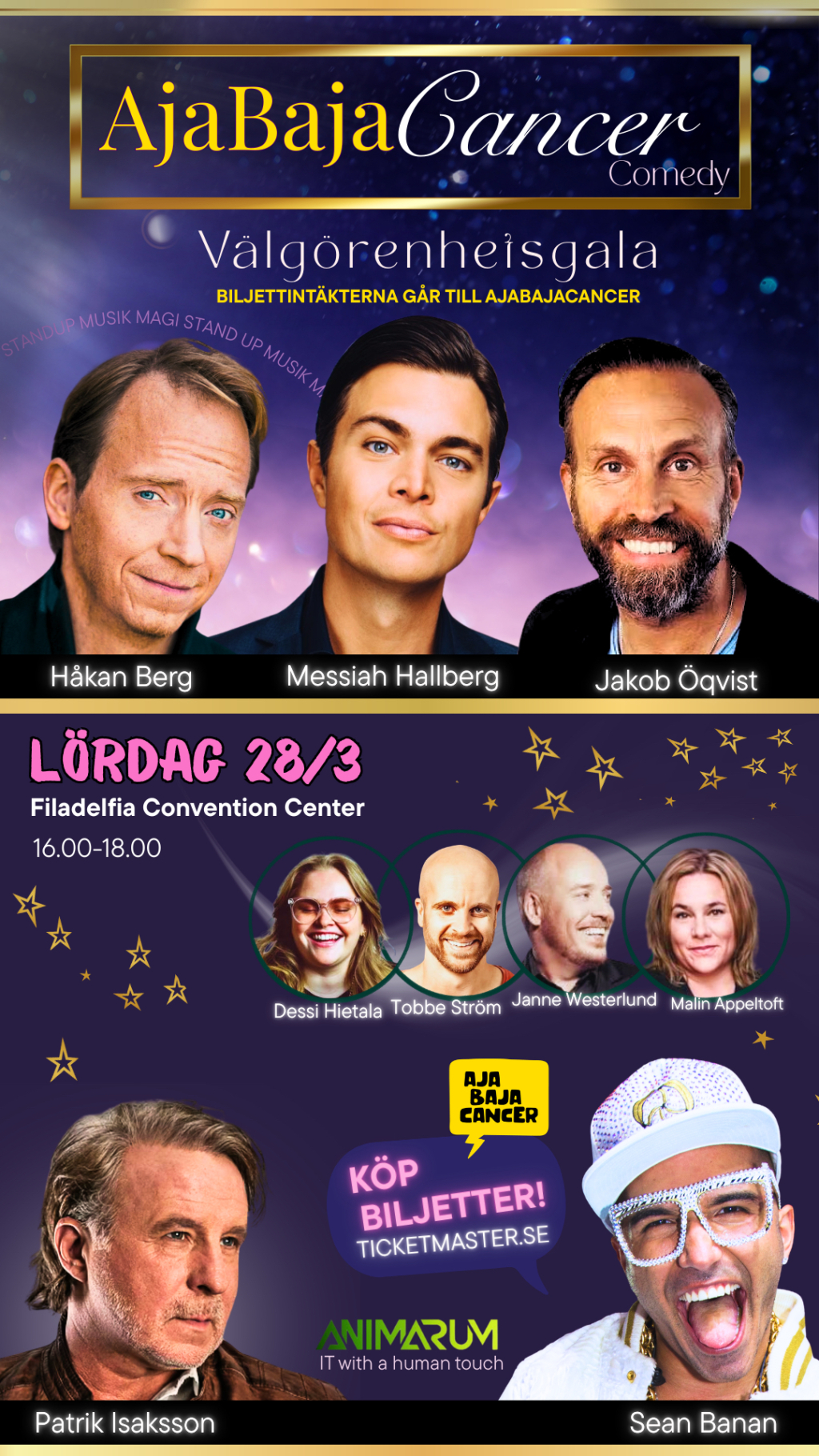 AjaBajaCancer Comedy - välgörenhetsgala 